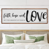 Faith Hope And Love 1 Corinthians 13:13 Faith Sign II - Tailored Canvases - Flyclothing LLC