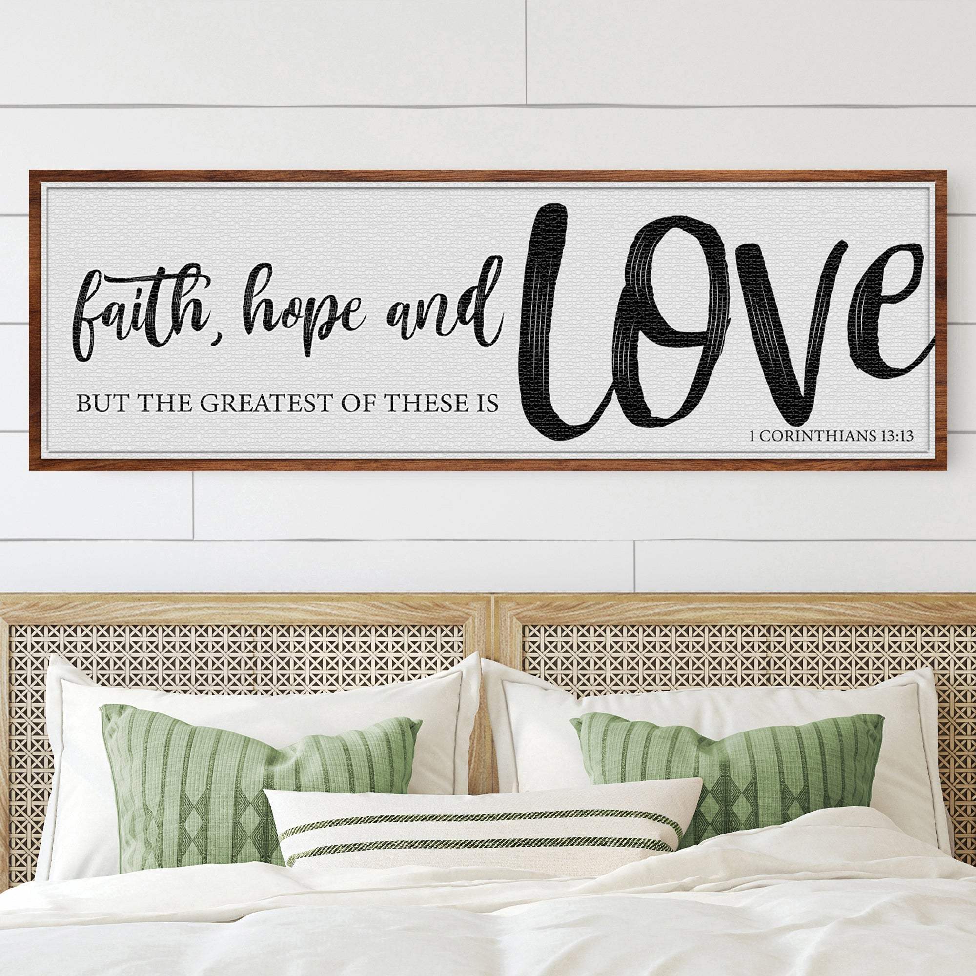 Faith Hope And Love 1 Corinthians 13:13 Faith Sign II - Tailored Canvases - Flyclothing LLC