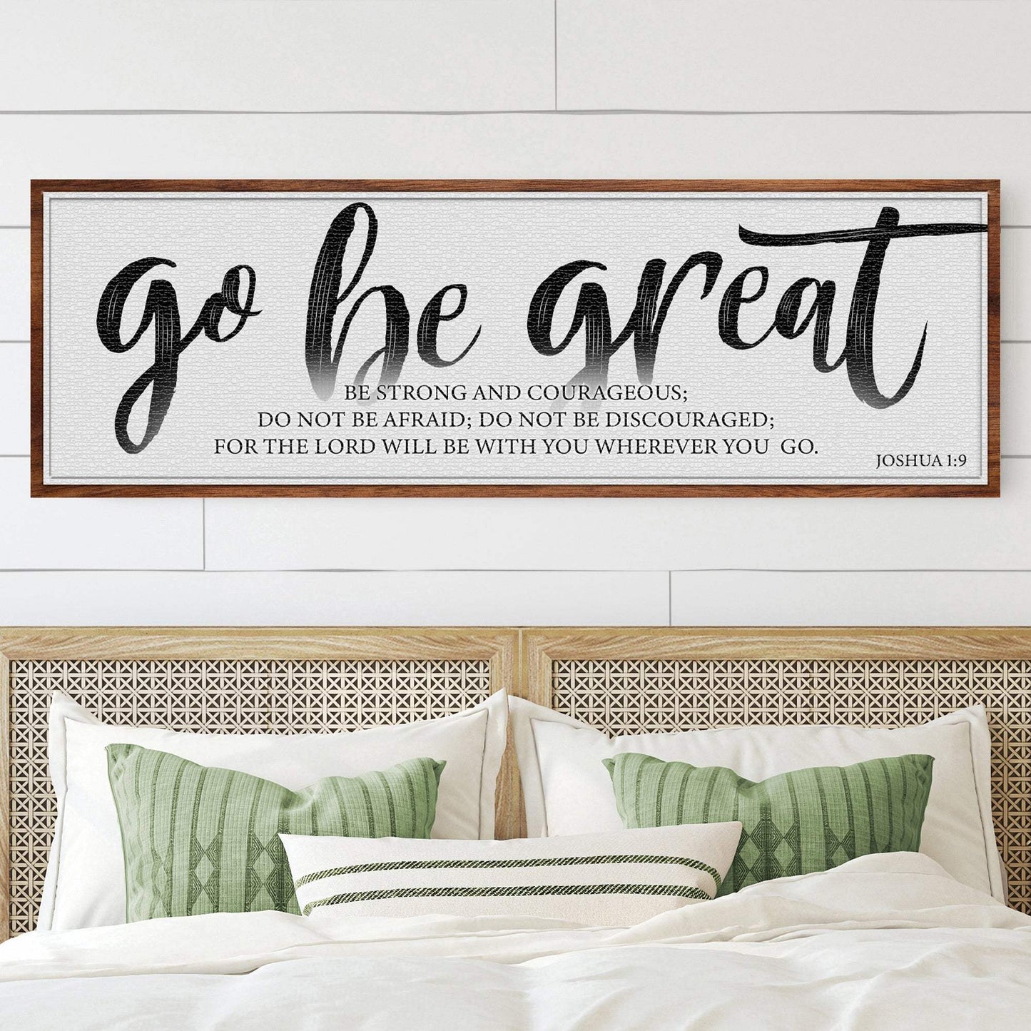 Go Be Great, Joshua 1:9 Faith Sign - Tailored Canvases - Flyclothing LLC