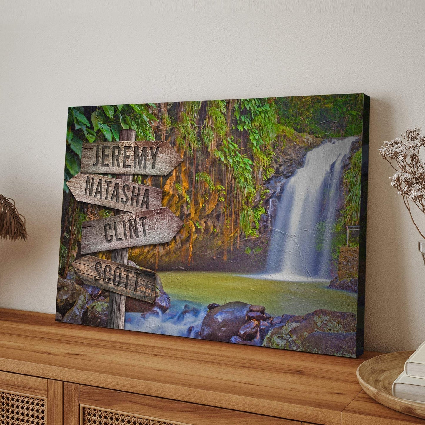 Waterfall Family Names Sign - Tailored Canvases - Flyclothing LLC