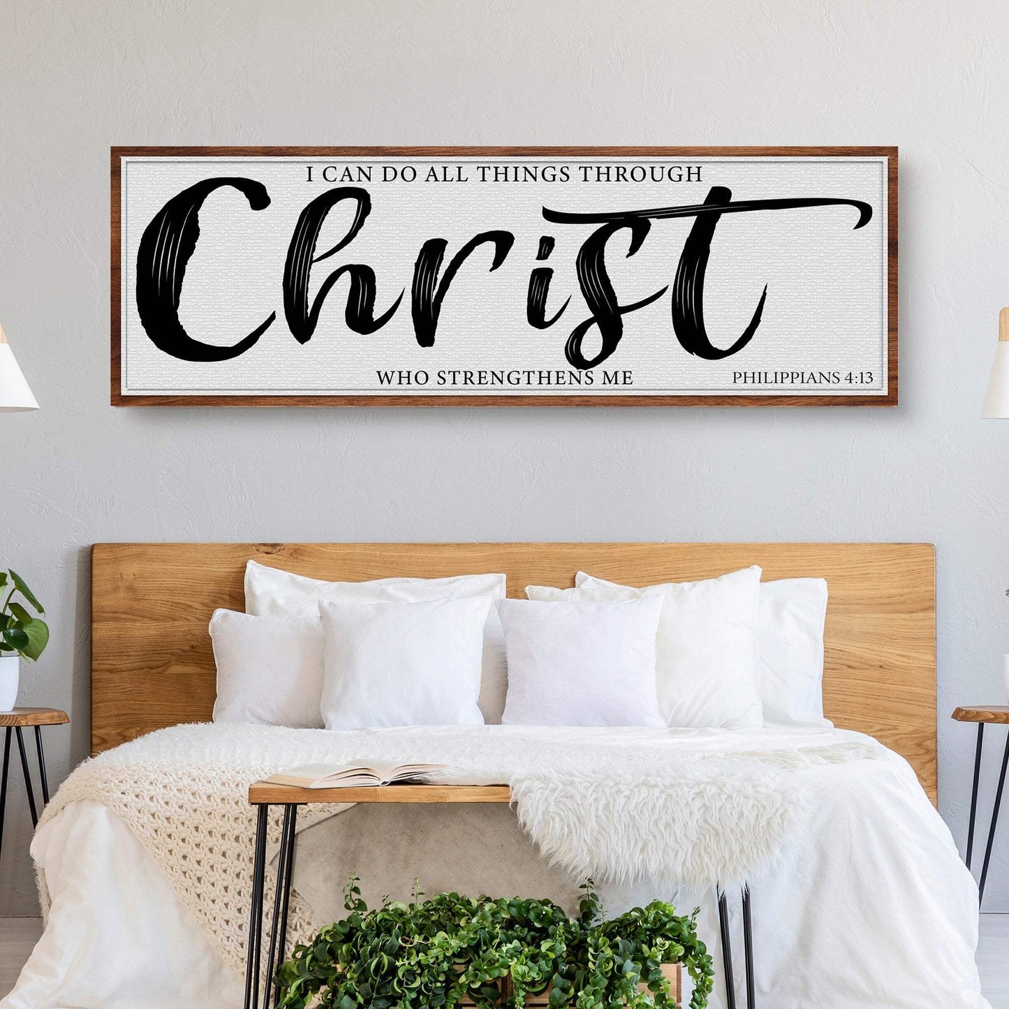 I Can Do All Things Through Christ Who Strengthens Me Faith Sign II - Tailored Canvases - Flyclothing LLC