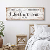 The Lord Is My Shepherd I Shall Not Want Psalm 23:1 Faith Sign - Tailored Canvases - Flyclothing LLC