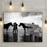 Horse Couple Sign - Tailored Canvases - Flyclothing LLC