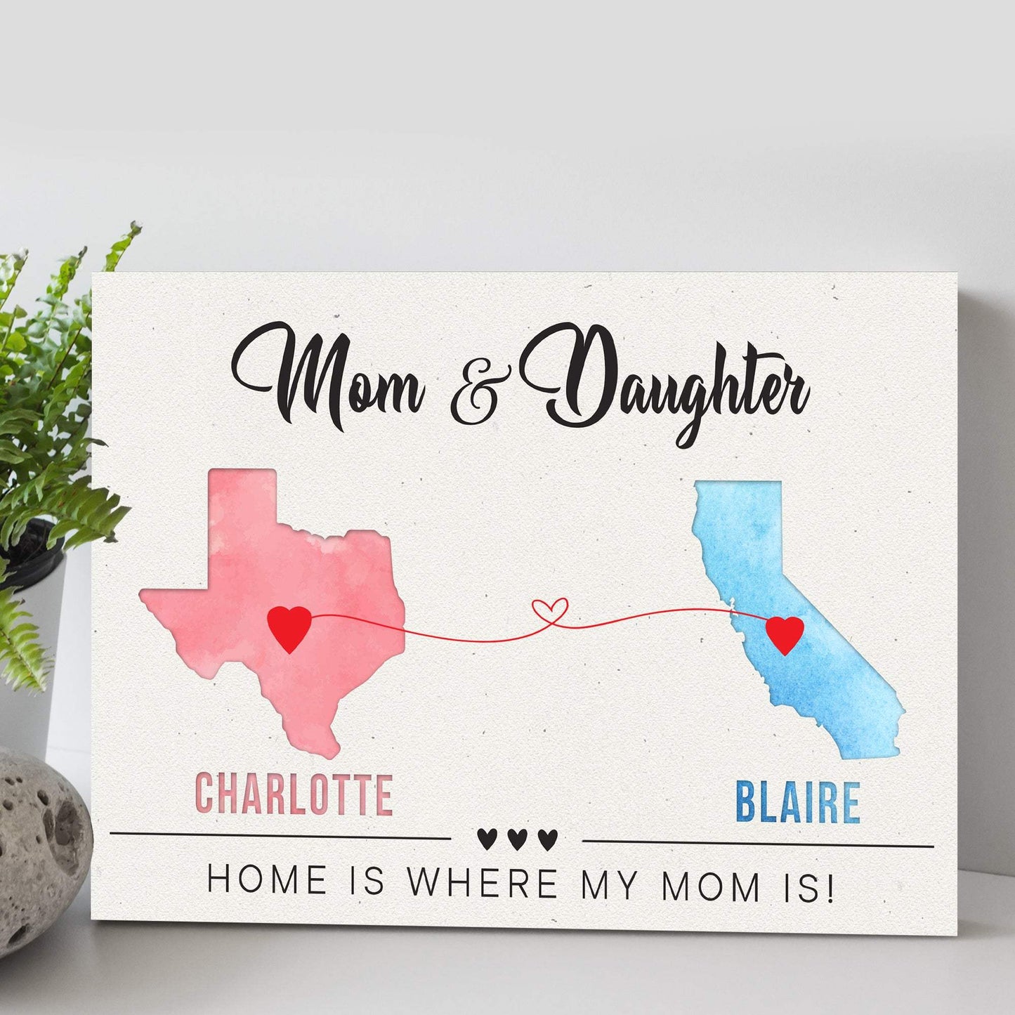 Mother's Day Sign Home Is Where My Heart Is - Tailored Canvases - Flyclothing LLC