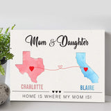 Mother's Day Sign Home Is Where My Heart Is - Tailored Canvases - Flyclothing LLC