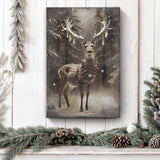 Vintage Winter Deer Christmas Wall Art - Tailored Canvases - Flyclothing LLC