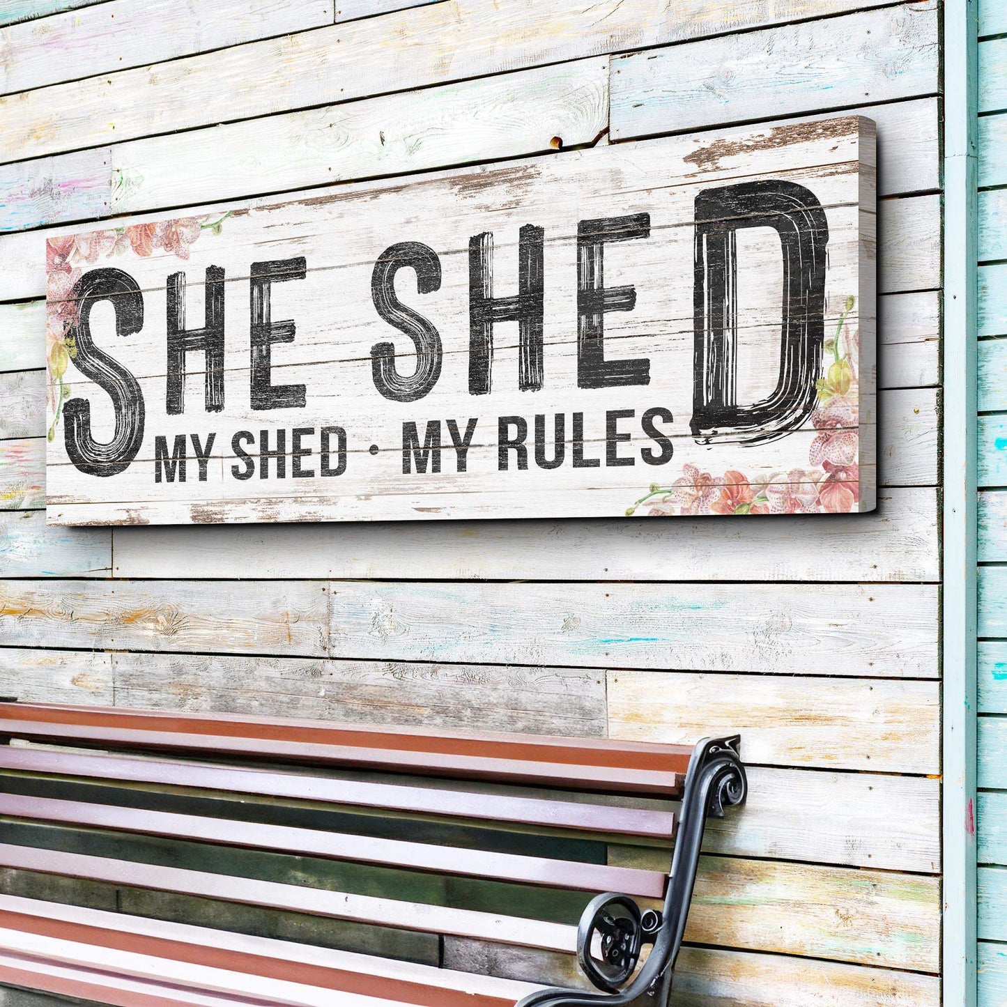 Personalized She Shed Sign XIV - Tailored Canvases - Flyclothing LLC