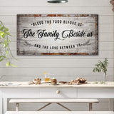Bless The Food Before Us Kitchen Sign - Tailored Canvases - Flyclothing LLC