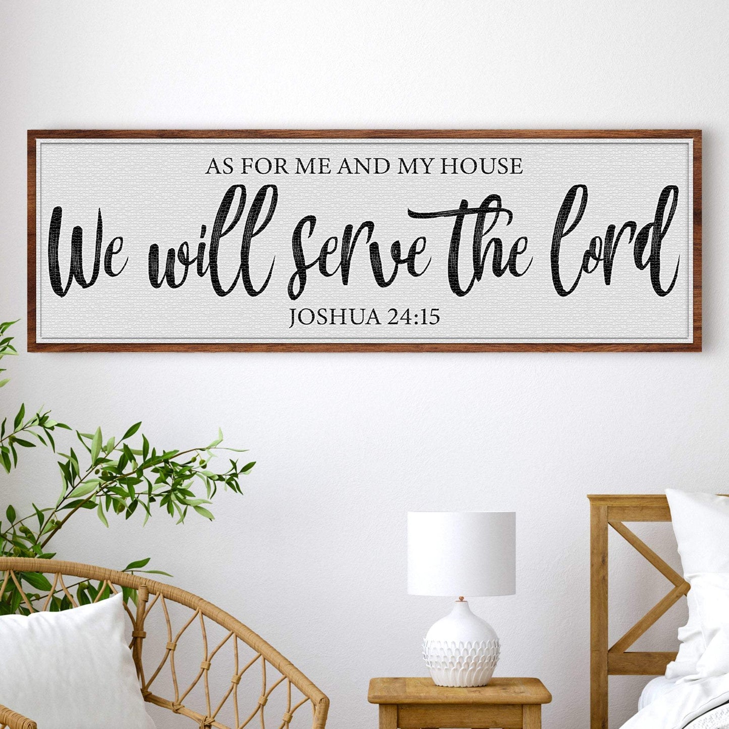 As For Me And My House We Will Serve The Lord Faith Sign II - Tailored Canvases - Flyclothing LLC