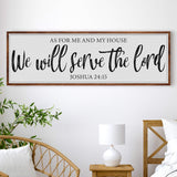 As For Me And My House We Will Serve The Lord Faith Sign II - Tailored Canvases - Flyclothing LLC