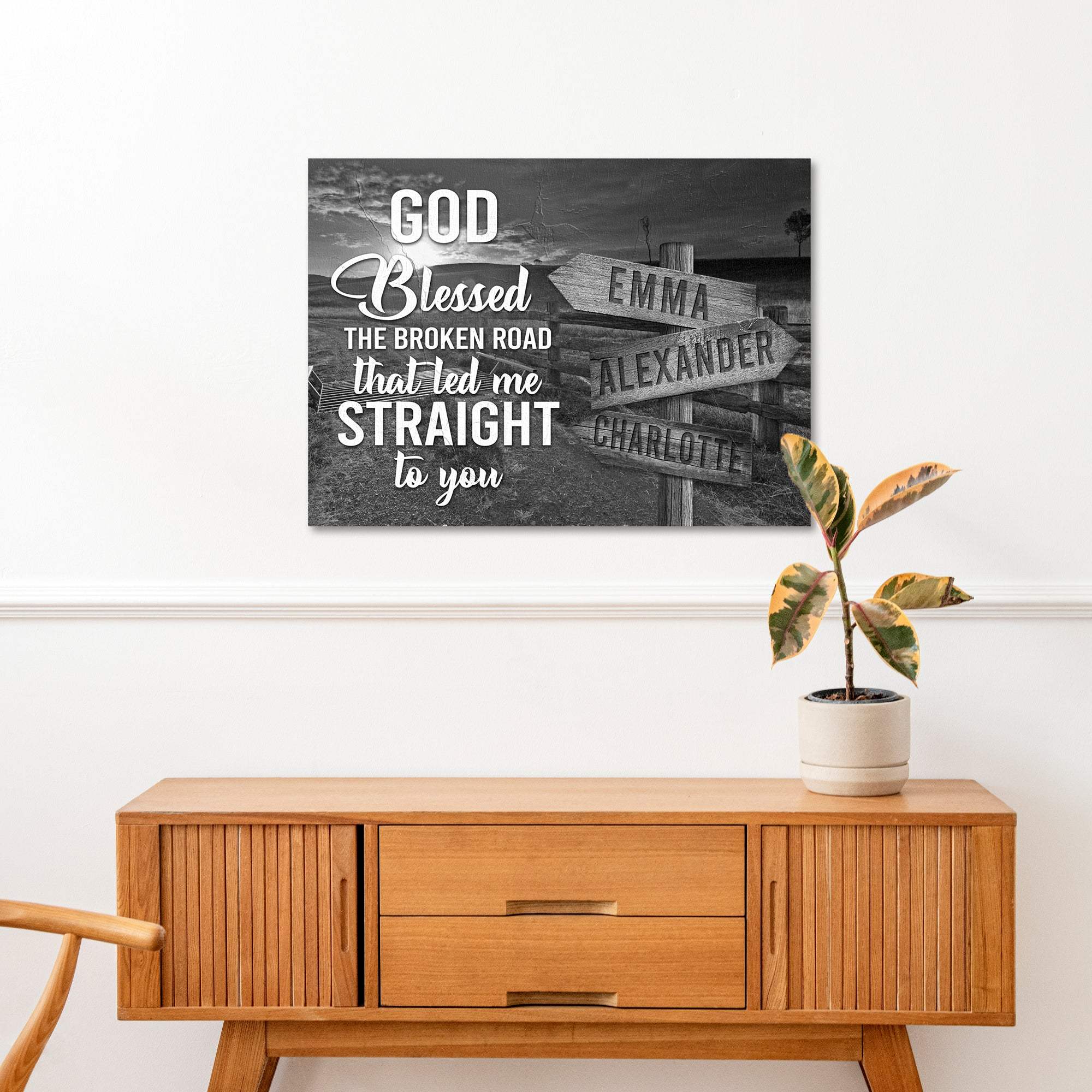 That Led Me To You Family Names Sign - Tailored Canvases - Flyclothing LLC