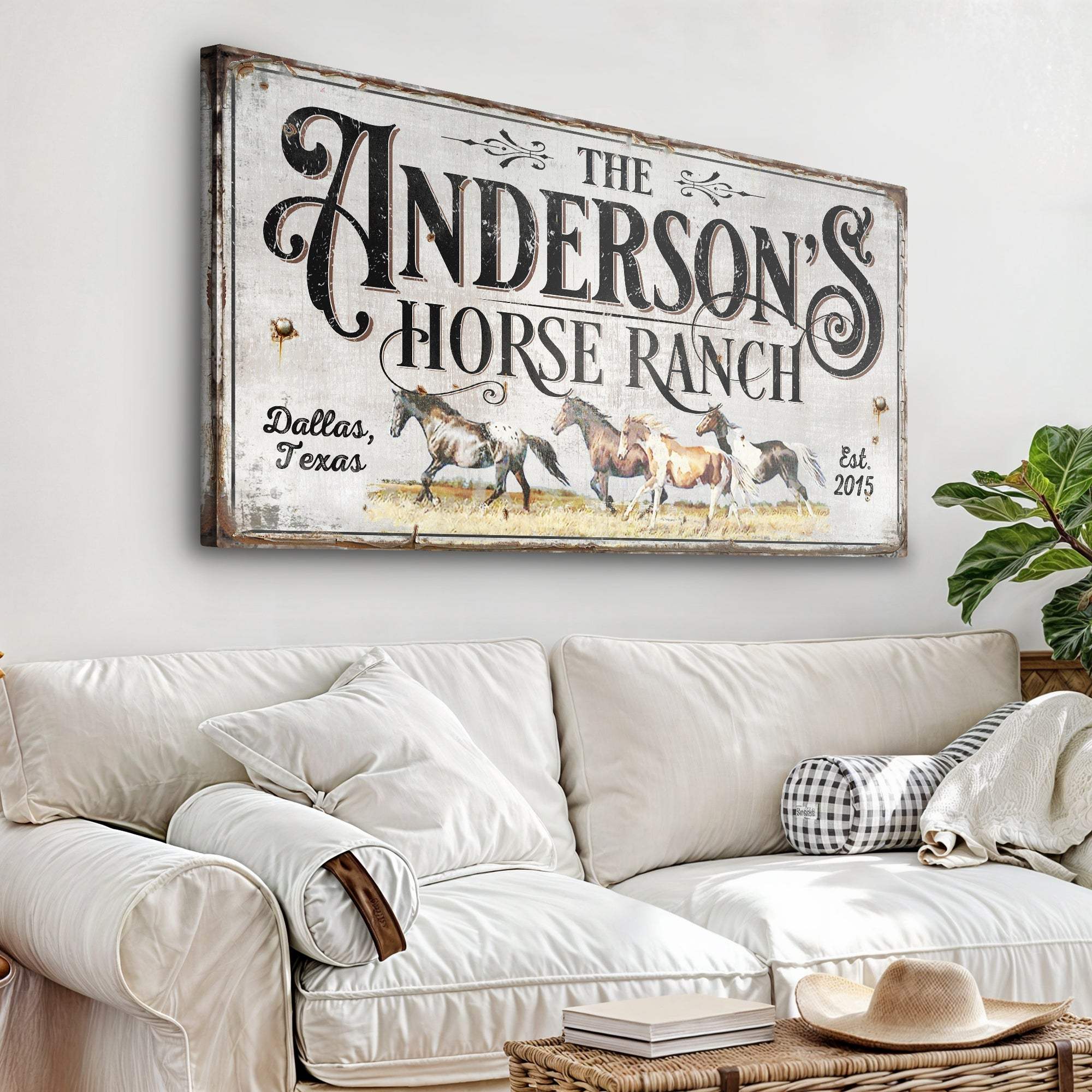 Personalized Horse Ranch Sign II - Tailored Canvases - Flyclothing LLC