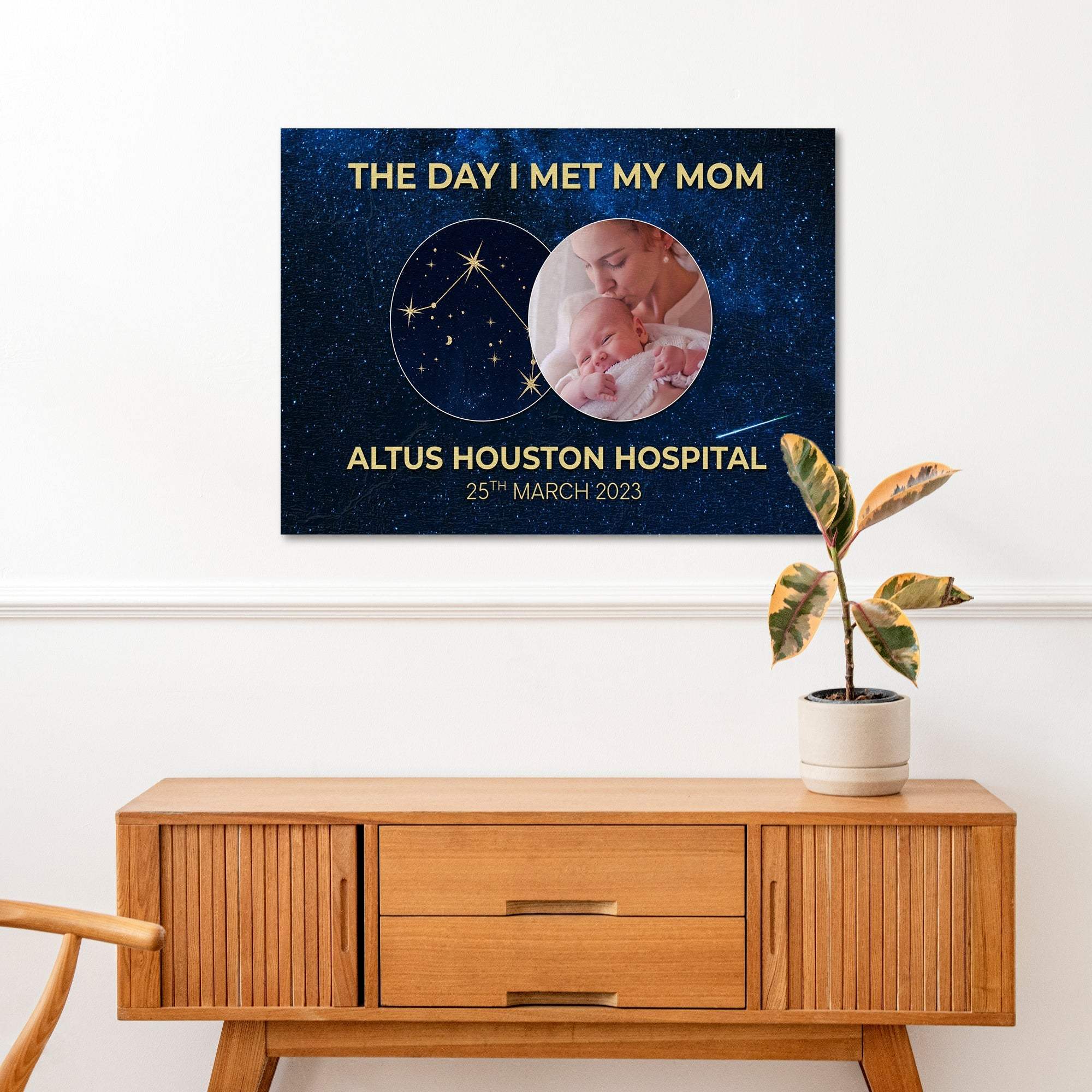 Mother's Day Sign The Day I Met My Mom - Tailored Canvases - Flyclothing LLC