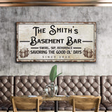 Swirl, Sip, Reminisce Basement Bar Sign - Tailored Canvases - Flyclothing LLC