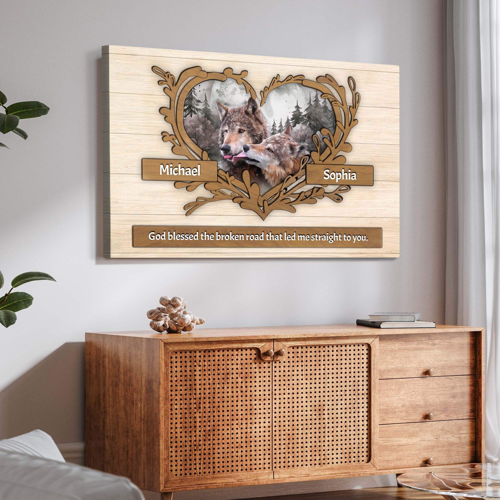 Couple Wolves Sign II - Tailored Canvases - Flyclothing LLC