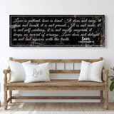 1 Corinthians 13: 'Love Is Patient' - Rustic Christian Wall Art, Religious Decor for Living Room - Tailored Canvases - Flyclothing LLC