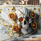 3D Rose and Skull Wall Art II - Tailored Canvases - Flyclothing LLC