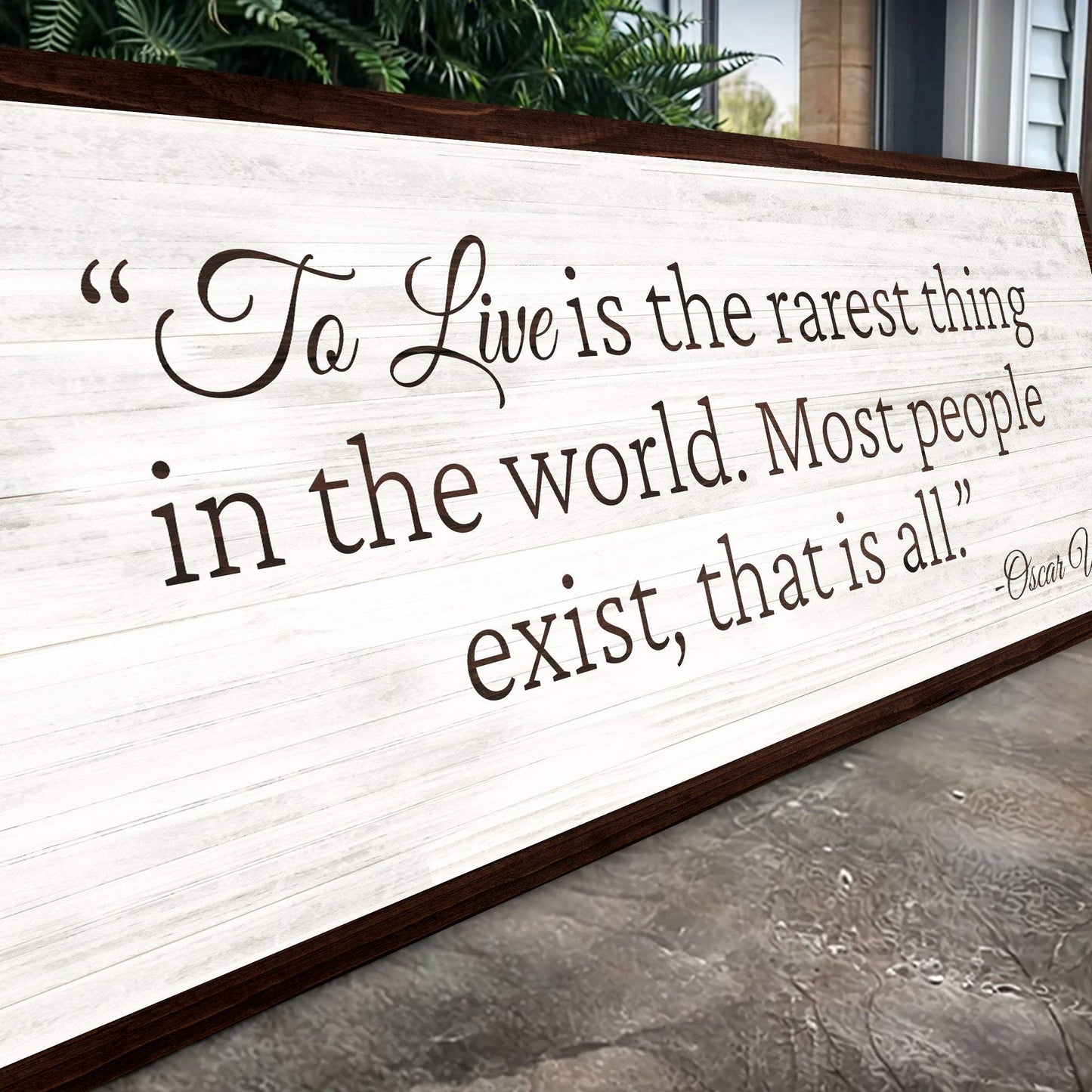 To Live Is The Rarest Thing Farmhouse Sign II - Tailored Canvases - Flyclothing LLC