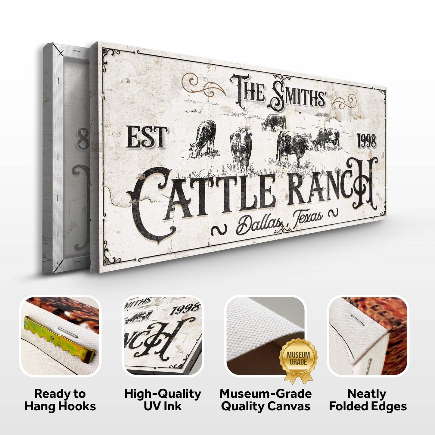 Branded Cattle Ranch Sign III - Tailored Canvases - Flyclothing LLC