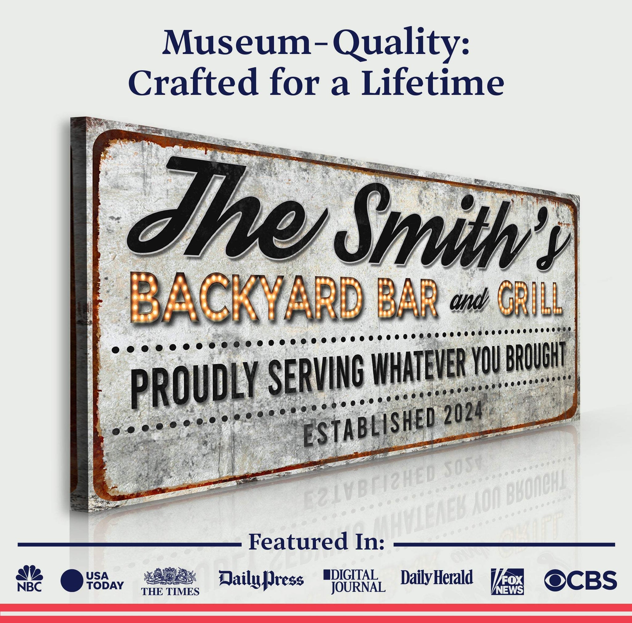 Backyard Bar & Grill Sign XX - Tailored Canvases - Flyclothing LLC