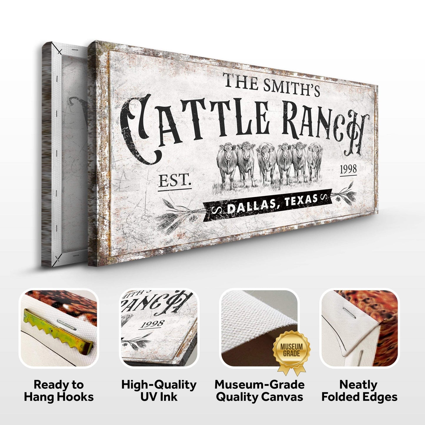 Branded Cattle Ranch Sign VI - Tailored Canvases - Flyclothing LLC