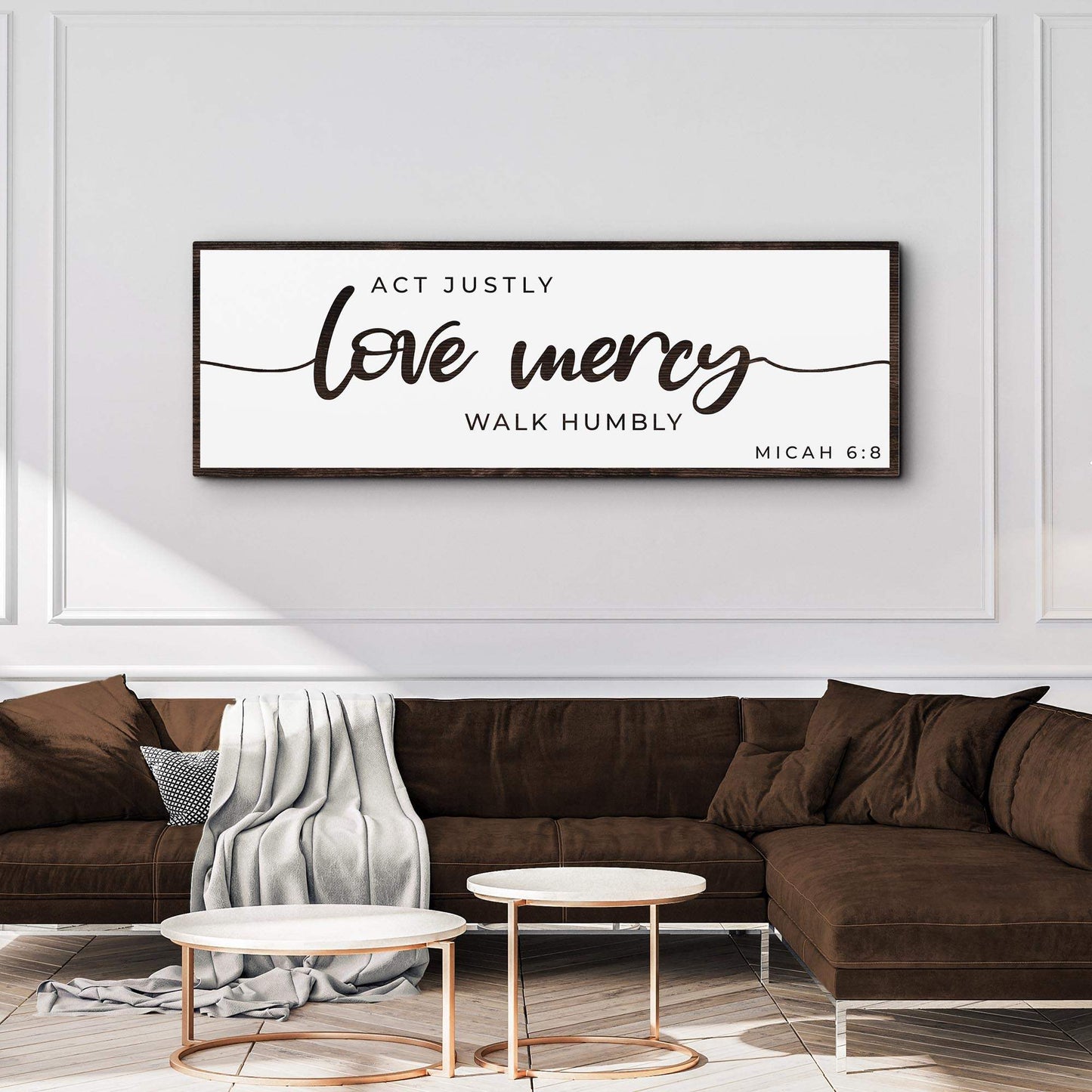 Act Justly Love Mercy Walk Humbly Faith Sign III - Tailored Canvases - Flyclothing LLC