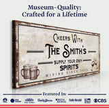 Supply Your Own Spirits Bar Sign - Tailored Canvases - Flyclothing LLC