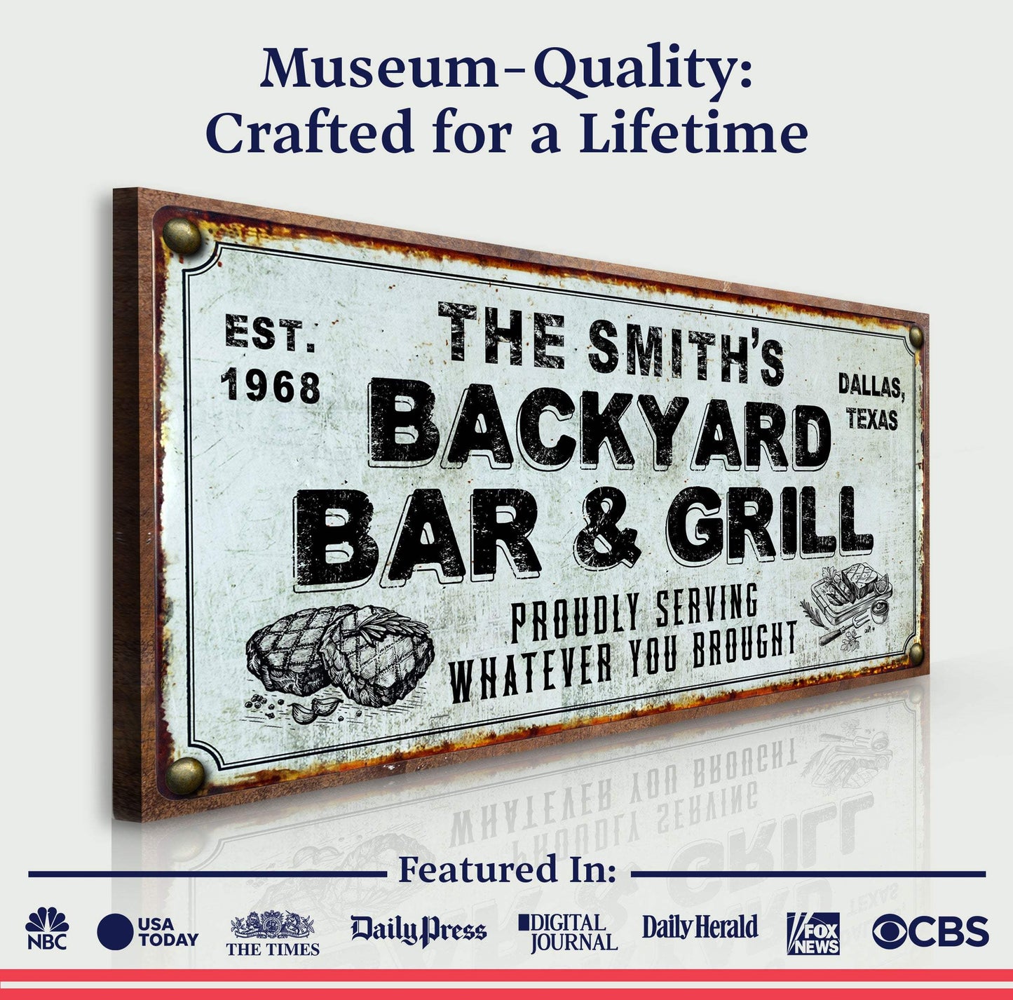 Backyard Bar & Grill Sign XXIV - Tailored Canvases - Flyclothing LLC