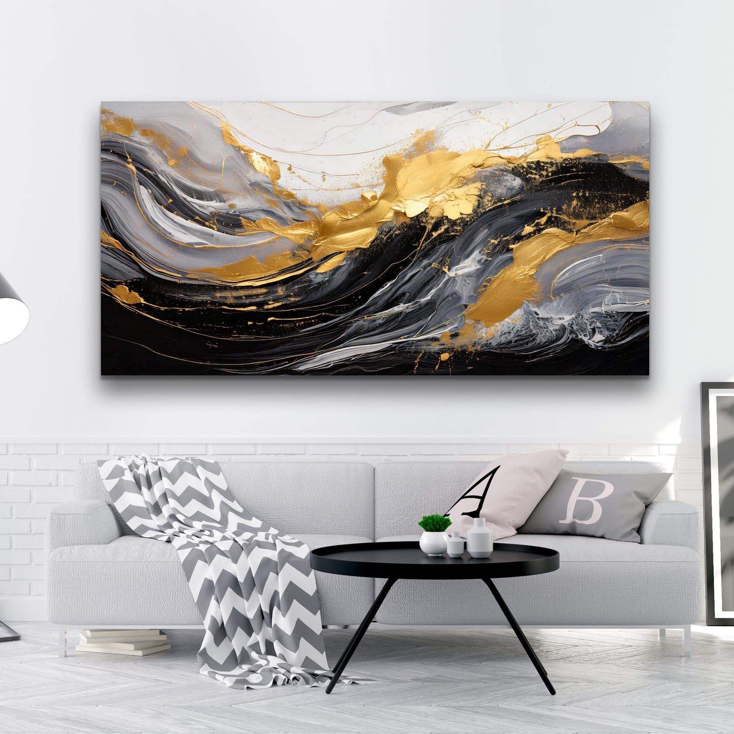 Modern Abstract Shadows Wall Art - Tailored Canvases - Flyclothing LLC