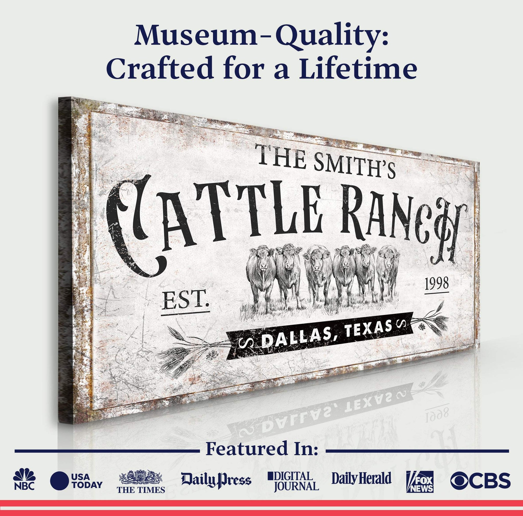 Branded Cattle Ranch Sign VI - Tailored Canvases - Flyclothing LLC