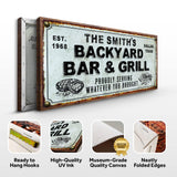 Backyard Bar & Grill Sign XXIV - Tailored Canvases - Flyclothing LLC