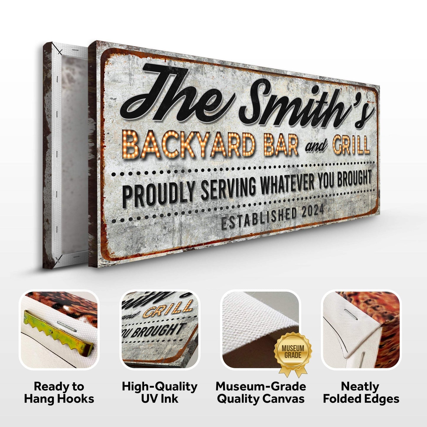 Backyard Bar & Grill Sign XX - Tailored Canvases - Flyclothing LLC