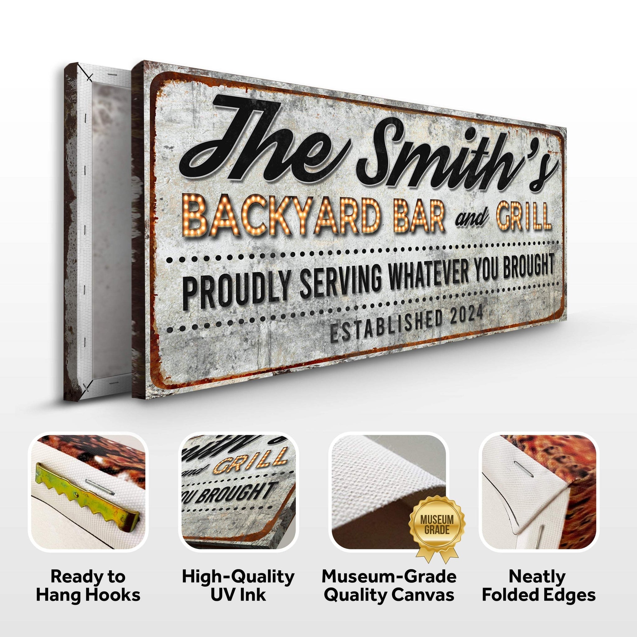 Backyard Bar & Grill Sign XX - Tailored Canvases - Flyclothing LLC