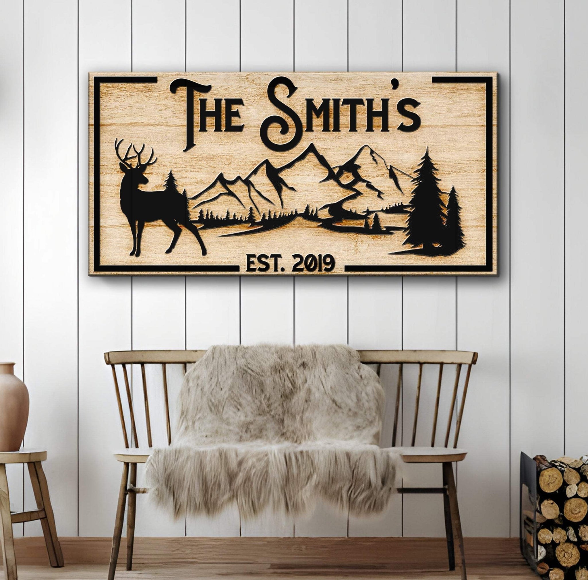 Family Mountain Sign - Tailored Canvases - Flyclothing LLC