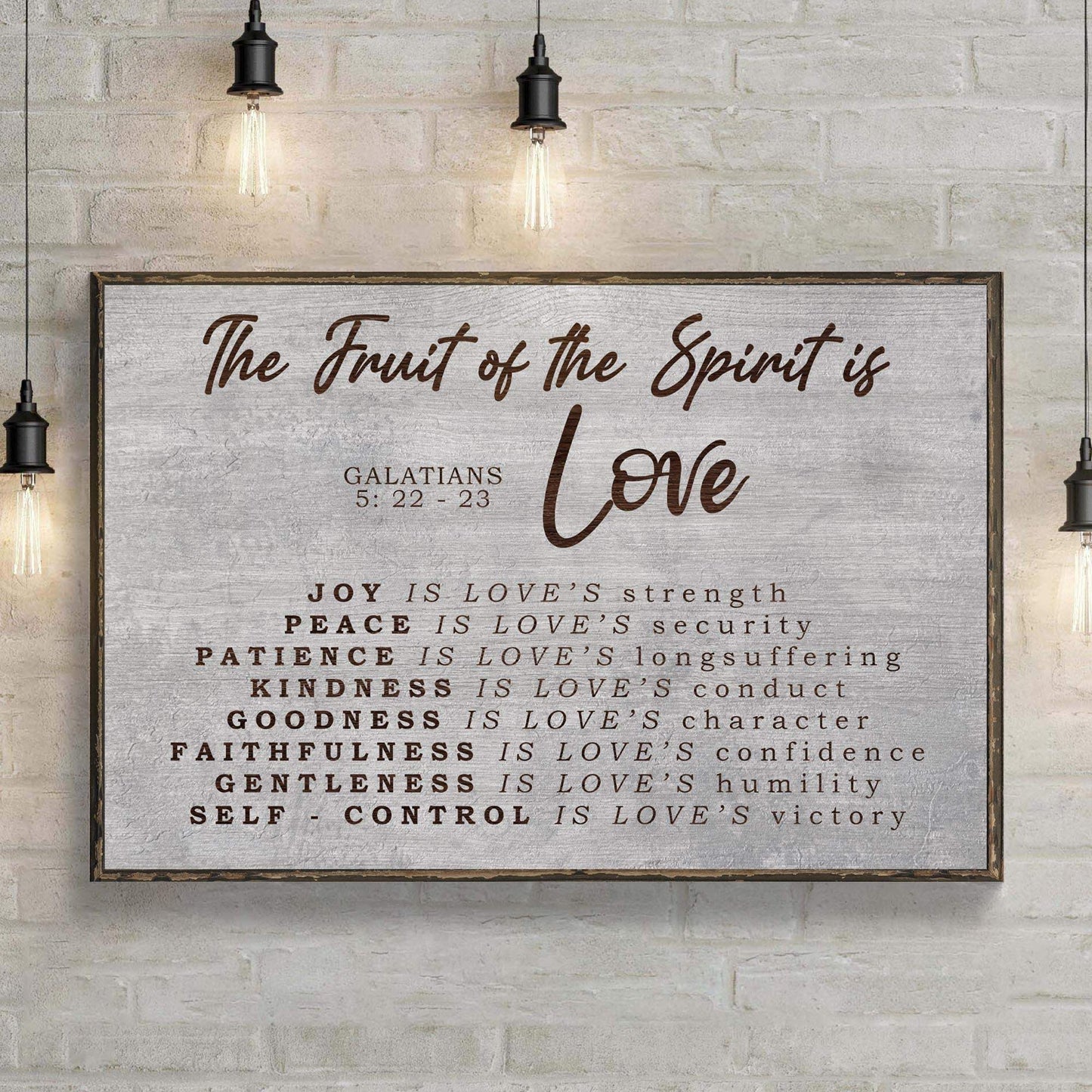 Galatians 5:22-23 - The Fruit Of The Spirit Sign III - Tailored Canvases - Flyclothing LLC