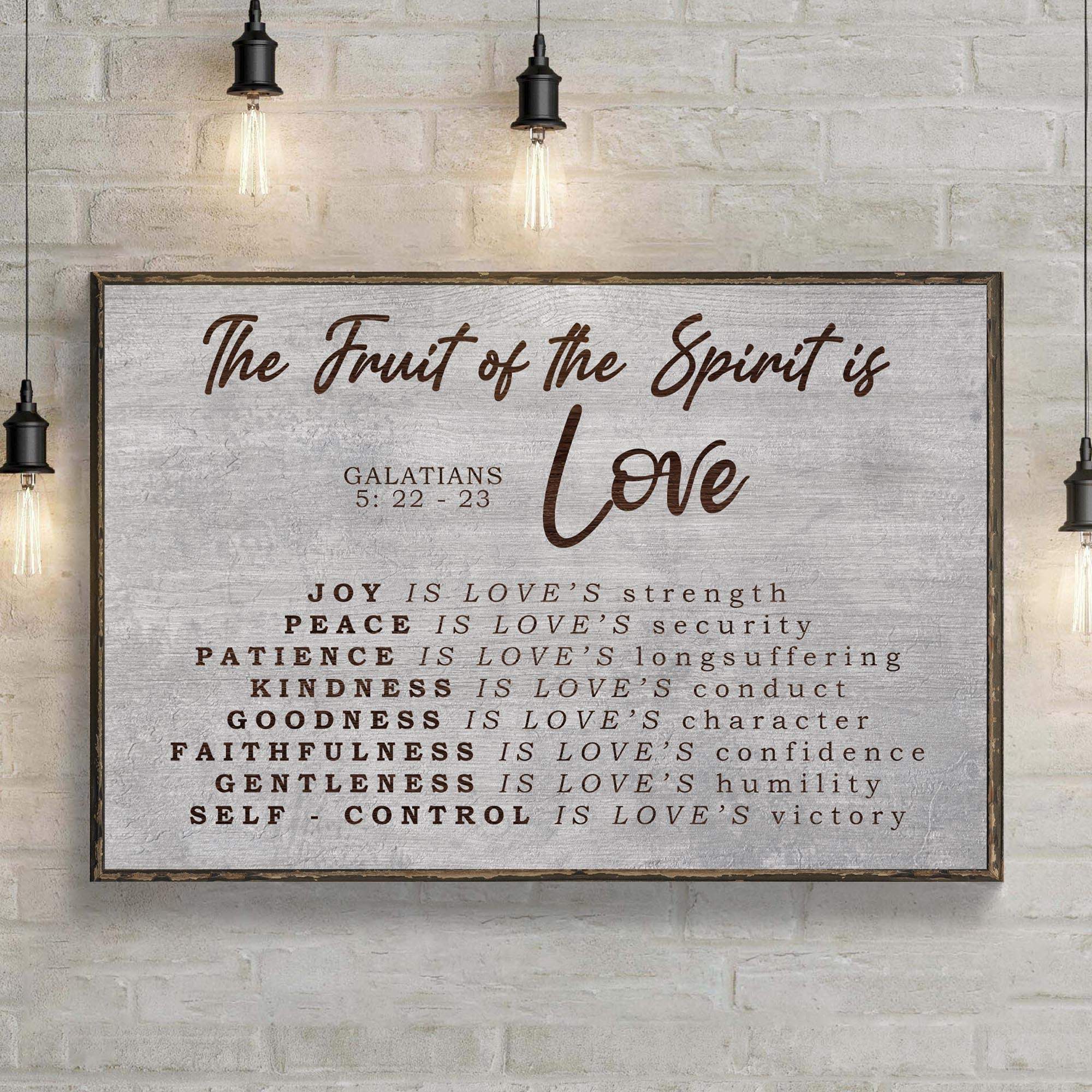 Galatians 5:22-23 - The Fruit Of The Spirit Sign III - Tailored Canvases - Flyclothing LLC