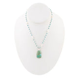 Madeleine Blue Turquoise and Sterling Silver Drop Pendant Necklace - Barse Jewelry - Flyclothing LLC