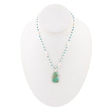 Madeleine Blue Turquoise and Sterling Silver Drop Pendant Necklace