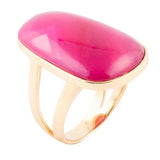 Madeleine Pink Agate Golden Ring - Barse Jewelry - Flyclothing LLC
