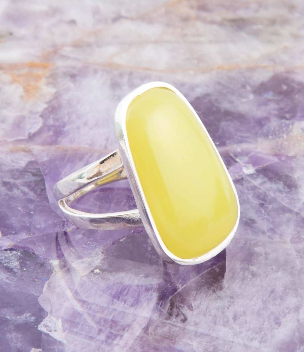 Madeleine Yellow Jade and Sterling Silver Ring - Barse Jewelry - Flyclothing LLC