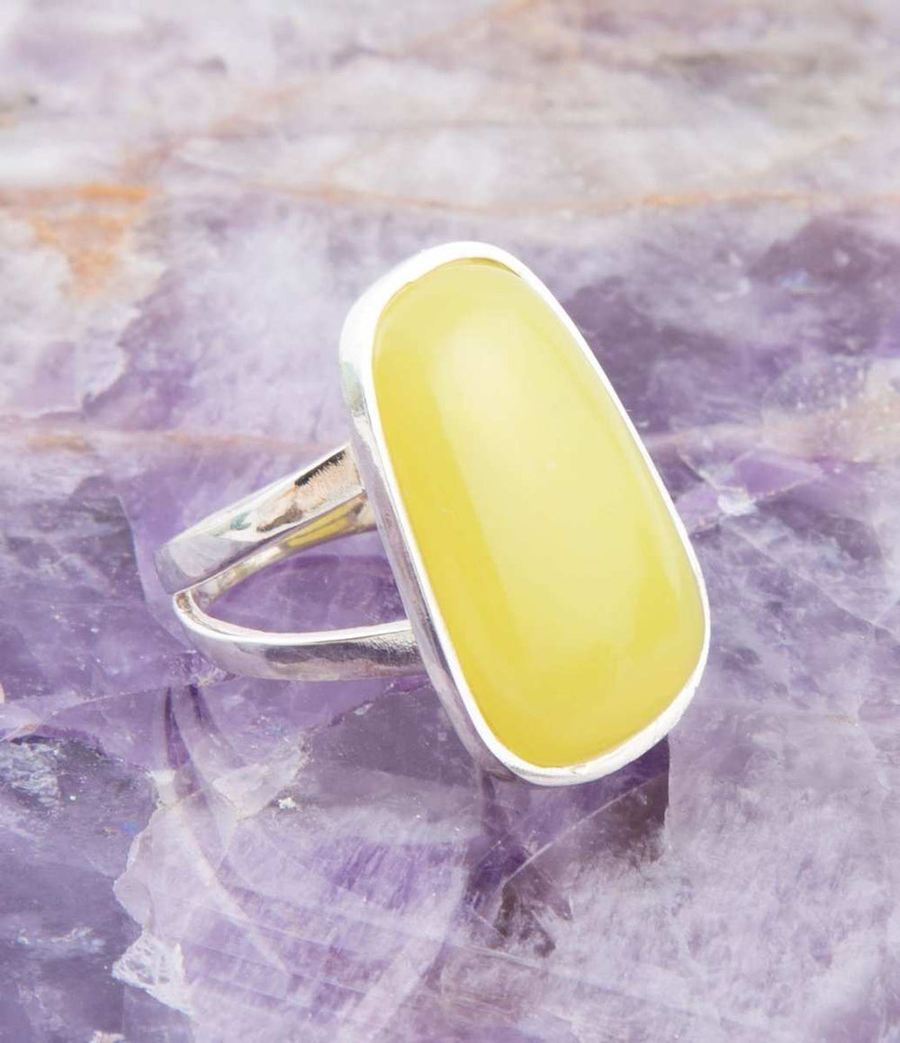 Madeleine Yellow Jade and Sterling Silver Ring - Barse Jewelry - Flyclothing LLC