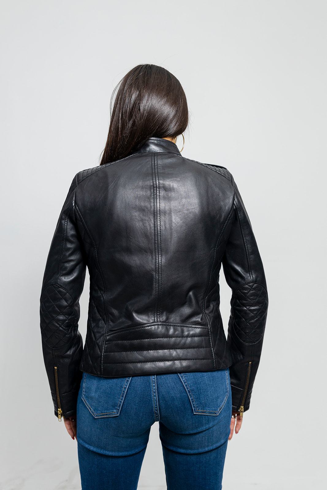 Alessandra Women's Lambskin Moto Jacket - Whet Blu NYC - Flyclothing LLC