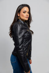 Alessandra Women's Lambskin Moto Jacket - Whet Blu NYC - Flyclothing LLC