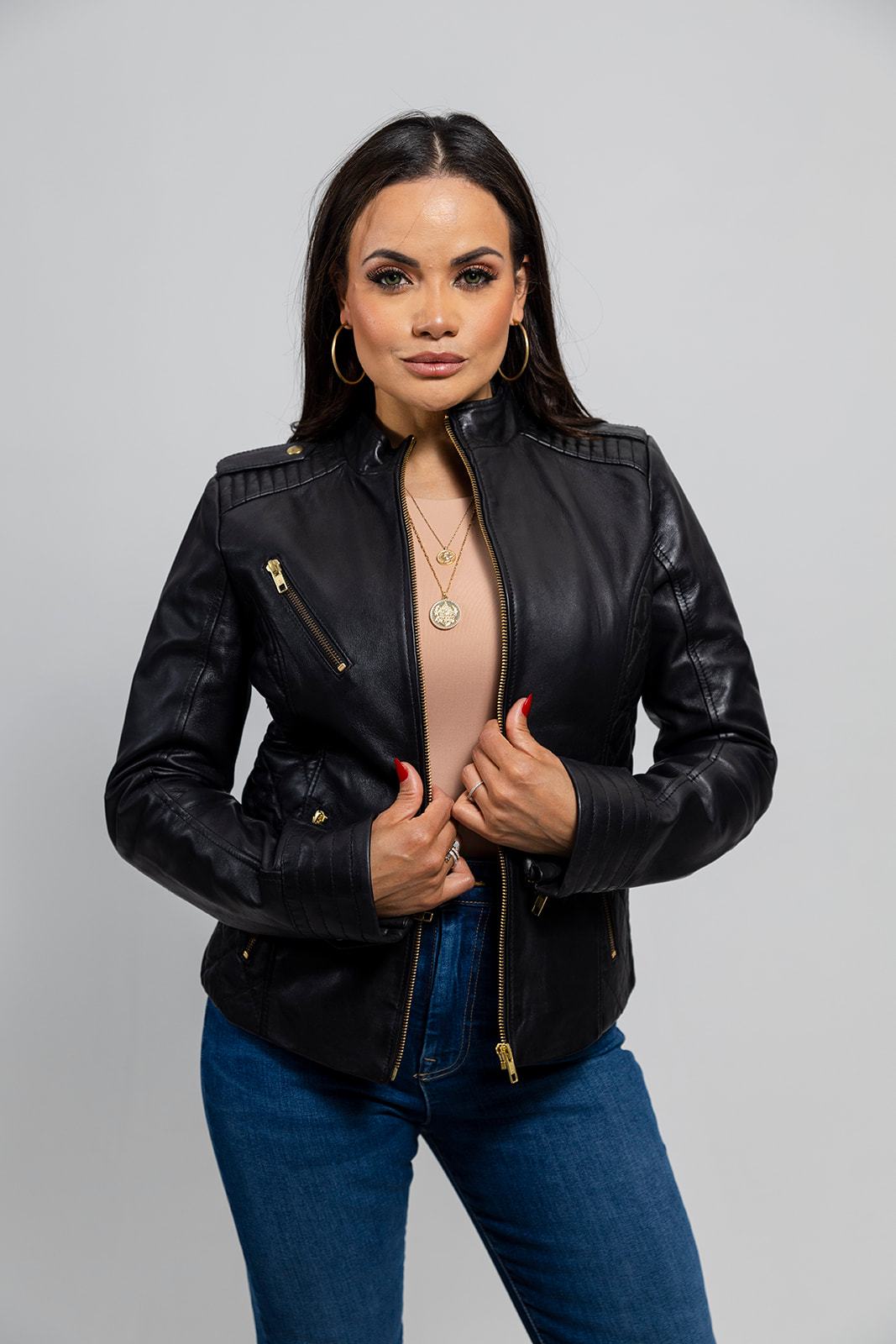 Alessandra Women's Lambskin Moto Jacket - Whet Blu NYC - Flyclothing LLC
