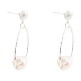 Madie Abstract Pearl and Sterling Silver Earrings - Barse Jewelry