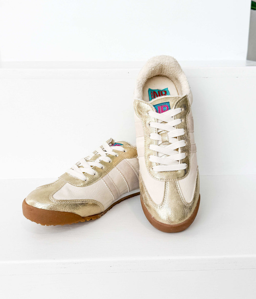 Madrid Sneaker in Beige/Gold - Naughty Monkey - Flyclothing LLC