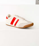 Madrid Sneaker in Beige/Red - Naughty Monkey - Flyclothing LLC