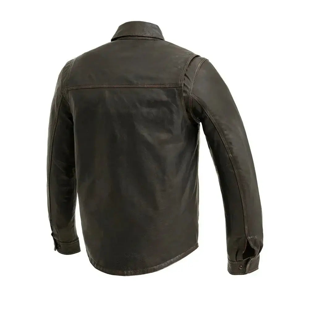Maduro - Men's Motorcycle Leather Shirt - First Manufacturing Company - Flyclothing LLC