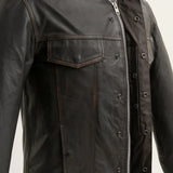 Maduro - Men's Motorcycle Leather Shirt - First Manufacturing Company - Flyclothing LLC