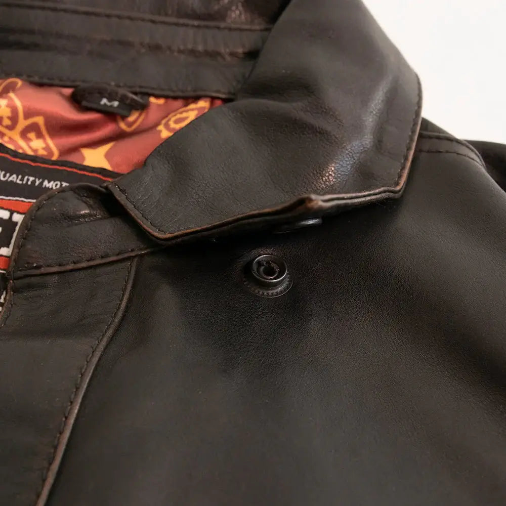 Maduro - Men's Motorcycle Leather Shirt - First Manufacturing Company - Flyclothing LLC